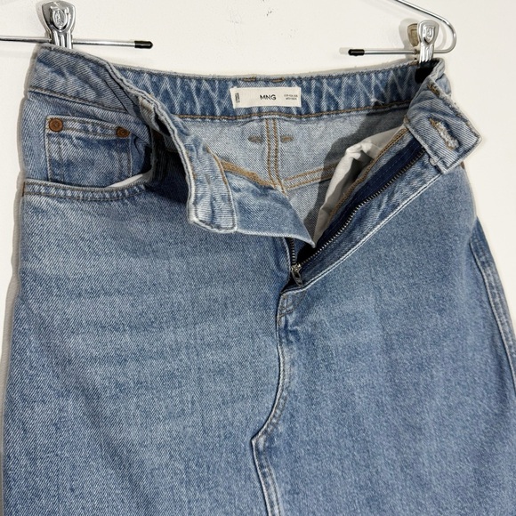 Mango MNG Jolie Denim Midi Maxi Skirt, Light Blue size XXS - Picture 3 of 10